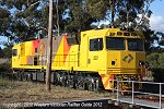 Another foreign locomotive to visit Dimboola for crew training - QRNational's 2821 spent Sat 6th October stabled near the turntable after arriving overnight on their MP1 service.